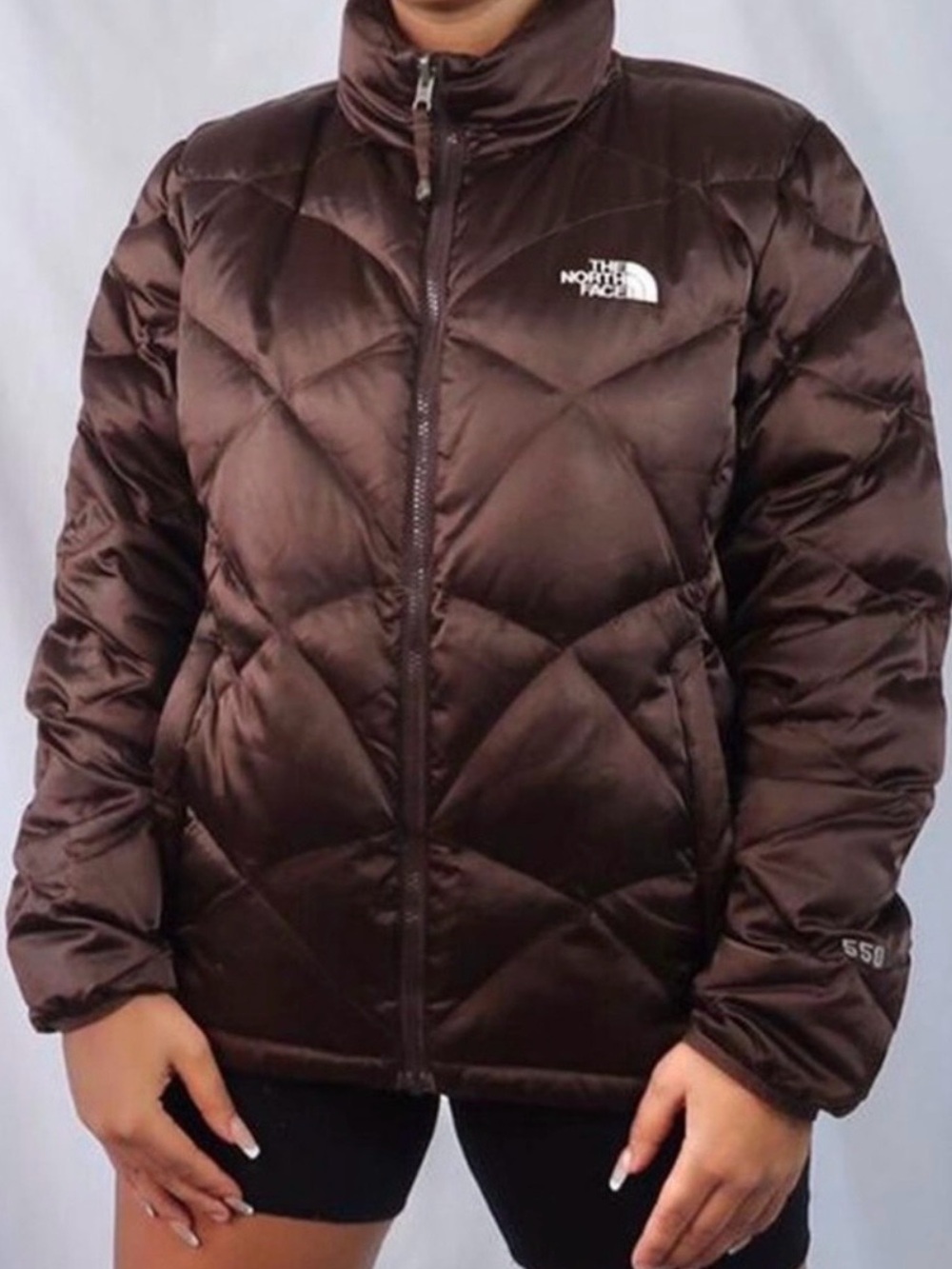 The North Face Women’s Chocolate Brown Quilted 550 Puffer Jacket
